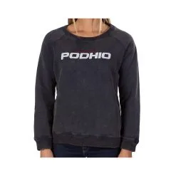 PODHIO FELPA DONNA AUTHENTIC 360 SNOW WASHED GIROCOLLO Blu
