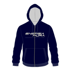 ENERGIAPURA ONNARP FELPA CON ZIP E CAPPUCCIO SR Blue