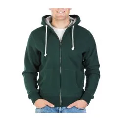 PODHIO FELPA AUTHENTIC 360 UOMO CON ZIP E CAPPUCCIO Dark Green
