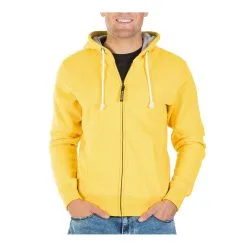 PODHIO FELPA AUTHENTIC 360 UOMO CON ZIP E CAPPUCCIO Giallo