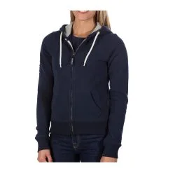 PODHIO FELPA AUTHENTIC 360 DONNA CON ZIP E CAPPUCCIO Blue Navy