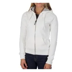 PODHIO FELPA AUTHENTIC 360 DONNA CON ZIP E CAPPUCCIO Bianco