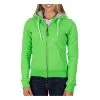 PODHIO FELPA AUTHENTIC 360 DONNA CON ZIP E CAPPUCCIO Verde Mela