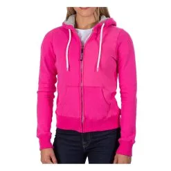 PODHIO FELPA AUTHENTIC 360 DONNA CON ZIP E CAPPUCCIO Fuxia