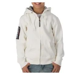 PODHIO FELPA AUTHENTIC 360 JUNIOR CON ZIP E CAPPUCCIO Bianco