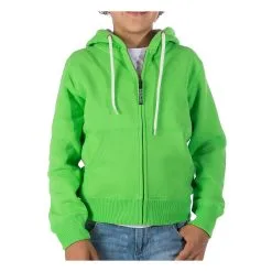PODHIO FELPA AUTHENTIC 360 JUNIOR CON ZIP E CAPPUCCIO Verde Mela