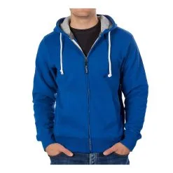 PODHIO FELPA AUTHENTIC 360 UOMO CON ZIP E CAPPUCCIO Azzurro