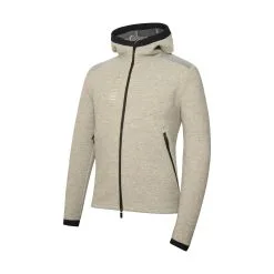 RH+ Hooded Wooly Sweater Light Grey Melange