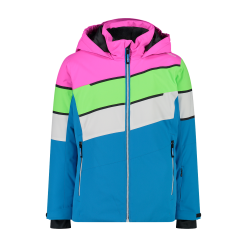 CMP Giacca Sci Bambina Con Inserti Diagonali Turchese
